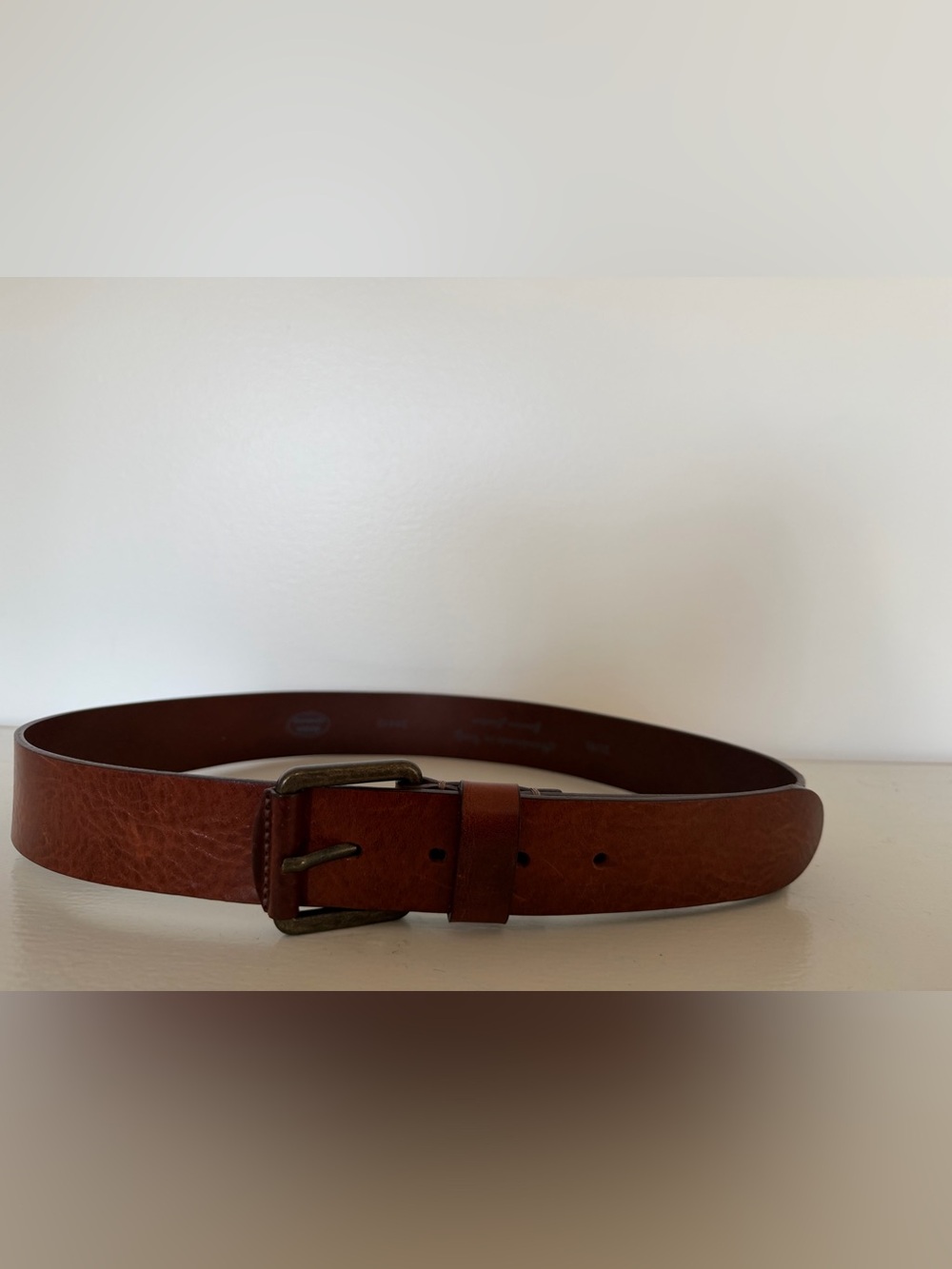 Mara Giordani Brown Genuine Leather Belt 32/80 Handmade in Italy Vintage Classic